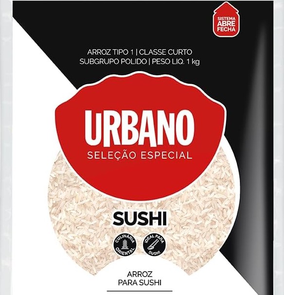 Urbano, Arroz para Sushi, Grão Curto, Seleção Especial, Tipo 1-1kg cada